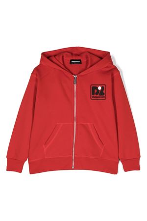 red cotton hoodie DSQUARED KIDS | DQ1953D0094DQ418